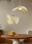 Nordic Minimalist Wabi Sabi Cream Style LED Dining Room Cafe Pendant Light(WH-VP
