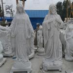 White Marble Jesus Statues Virgin Mary Sculpture Large Garden Church Decoration