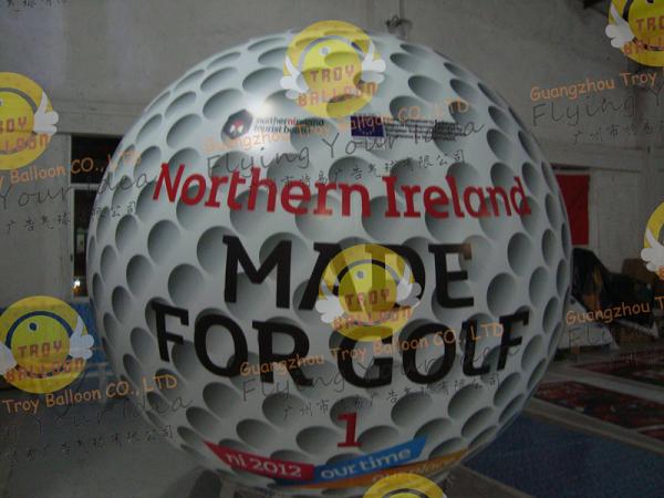 Buy cheap Customized Helium Inflatable Golf Ball Round 2.5m Reusable ASTM from wholesalers