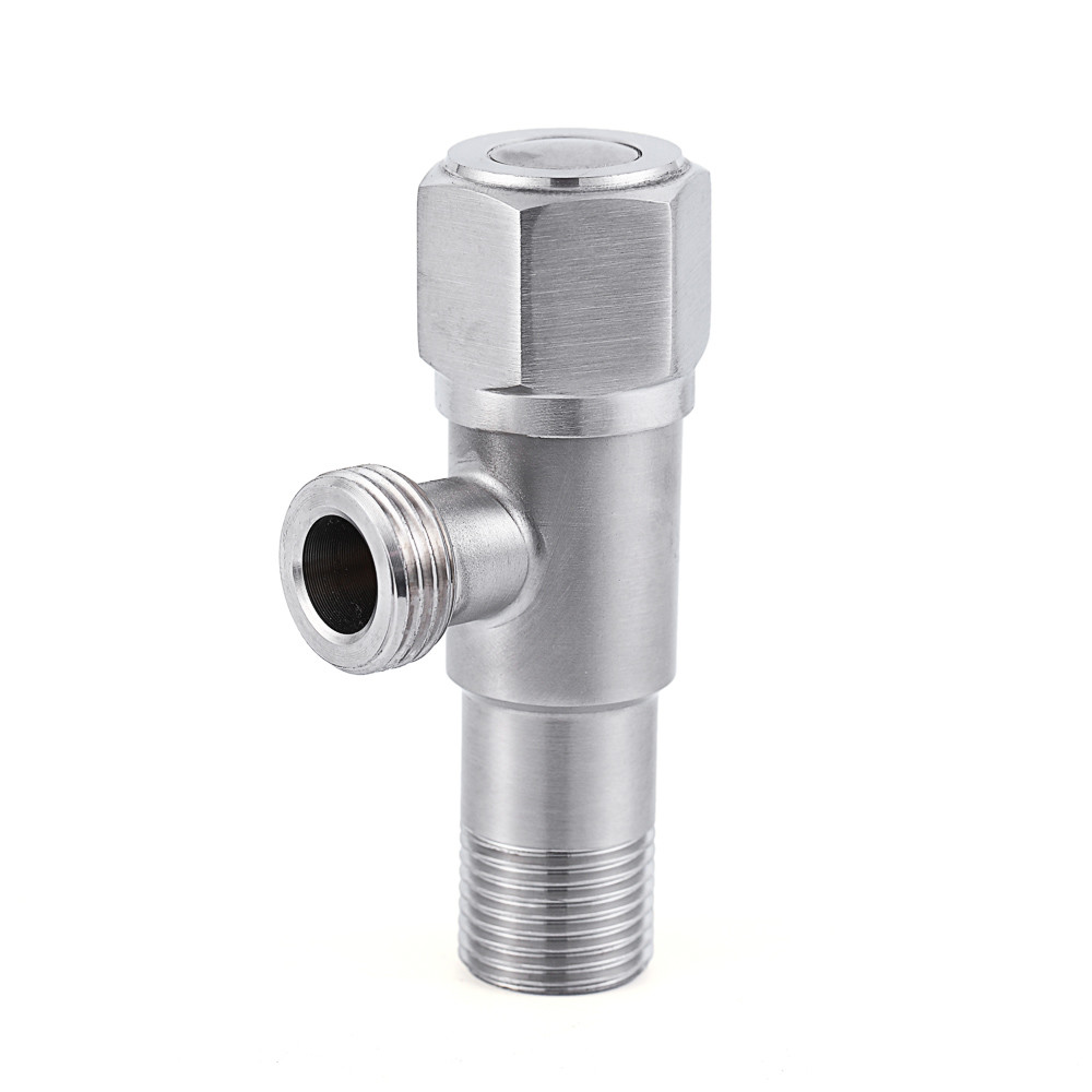 OEM SS304 Brushed Angle Valve For Toilet 1/2"X3/4" Manual Control Normal Temperature
