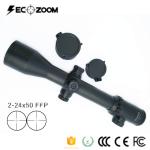 35mm FFP Scopes 2-24x50mm Military Long Range Rifle Scopes For Hunting / Guns