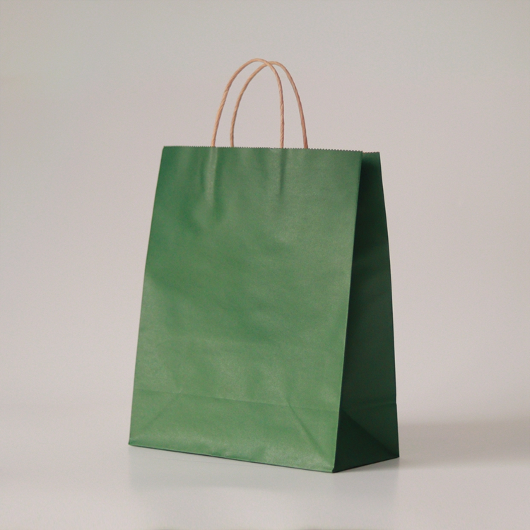 Large Industry Reusable Kraft Paper Tote Shopping Bag For Grocery With Customized Logo
