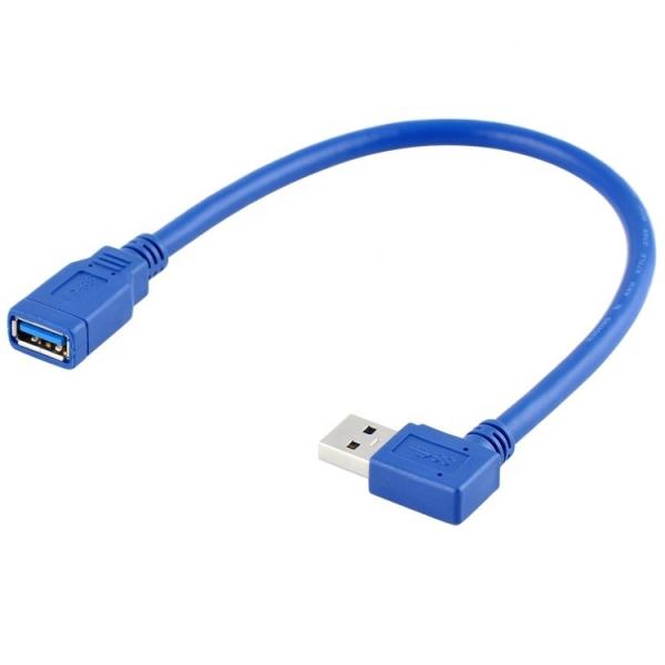 High Speed 5Gbps 90 Degree Right Angle Male to Female USB 3.0 Type A Extension