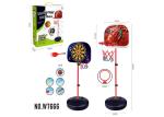 Portable 2 In 1 Magnetic Dart And Little Tikes Adjustable Basketball Hoop
