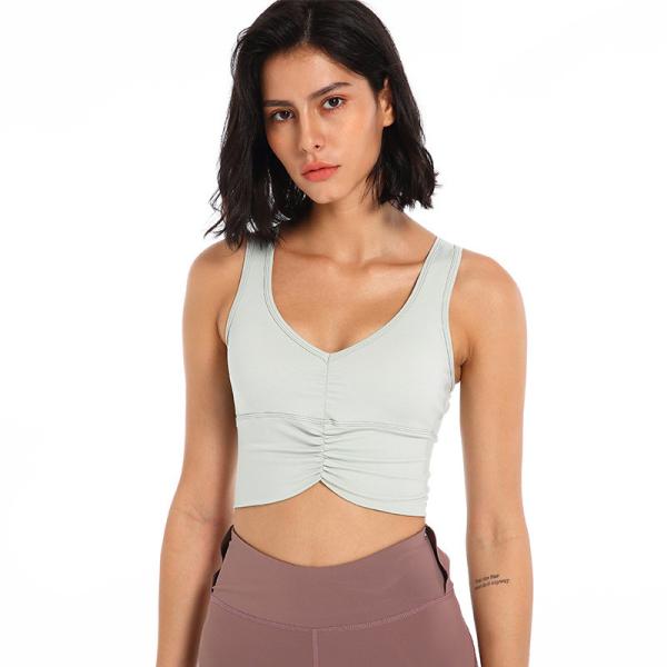 Buy cheap Gathered Plus Size Yoga Bra Shockproof Y Shape Women Fitness Sports from wholesalers