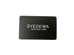Matte Black Metal Membership Card Silkscreen Print White Logo