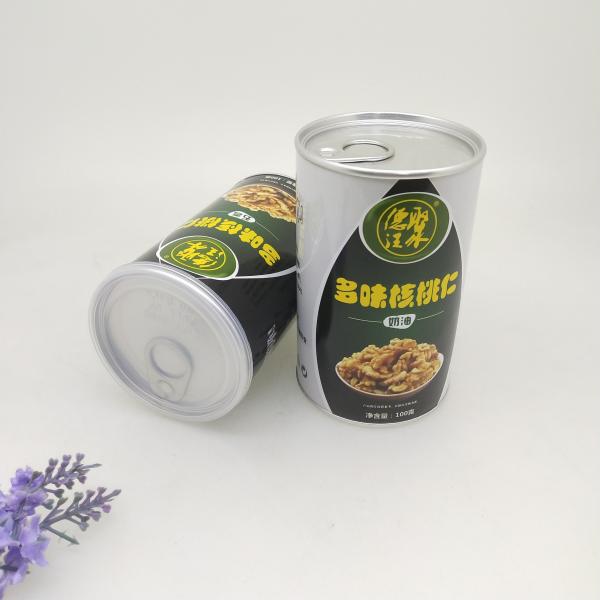 Buy cheap Walnut Packaging Paper Composite Cans 100g / Cardboard Tube Containers from wholesalers