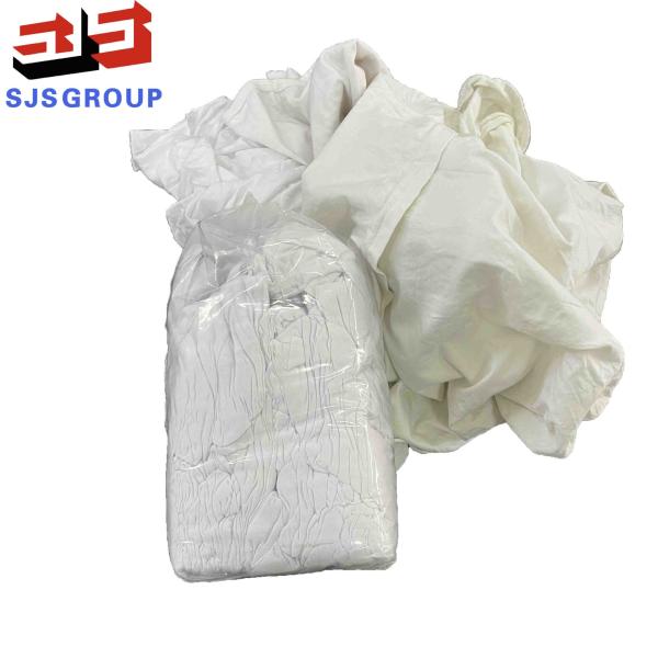 Buy cheap Industrial Cleaning White T Shirt 100 Cotton Rags With No Zipper from wholesalers