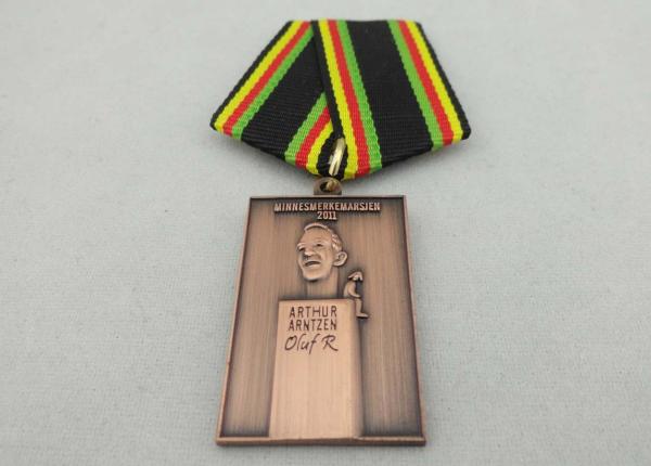 Arthur Arntzen 3D medal, Custom Sport Medals with Special Ribbon, Die Stamping