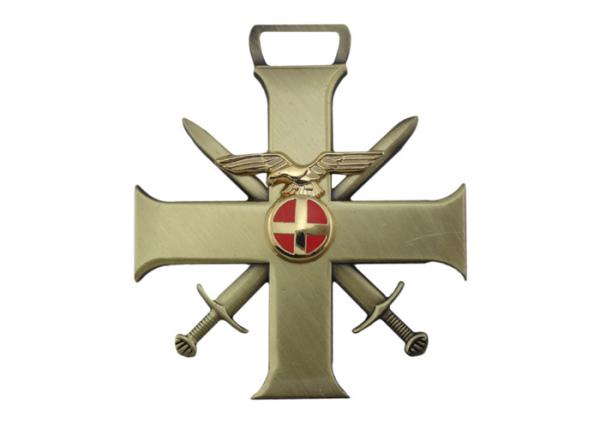 Buy cheap Zinc Alloy Metal Cross Sword Souvenir Badges with Antique Gold Plating, Two Pieces Combined from wholesalers