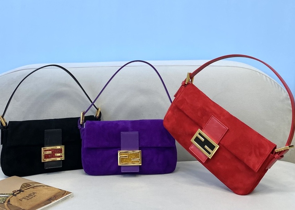 Classic Single Strap Shoulder Bag Pure Color Underarm Bag Baguette Bag