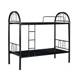 OEM Metal Frame Twin Bunk Beds , Metal Double Decker Bed With Ladder Black