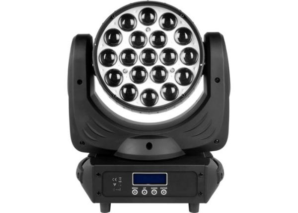 Zoom 19pcs * 15W Led Moving Head Wash Concert / Wedding Stage Light Red Green