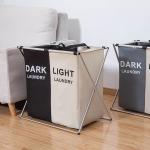 Foldable Waterproof X Shape Steel Laundry Basket