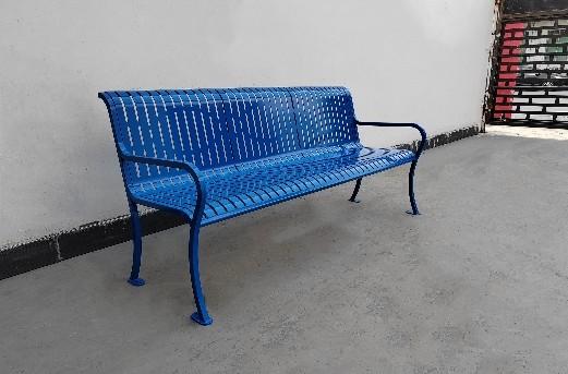 Buy cheap Laser-Cut Outdoor Metal Benches Square Steel Legs Durable And Safe from wholesalers