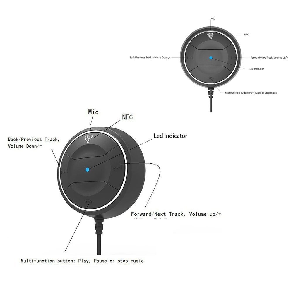 BT 4.0 Aux Car Music 3.5mm bluetooth Audio transmitter car handsfree kit bluetooth receiver JBRC01