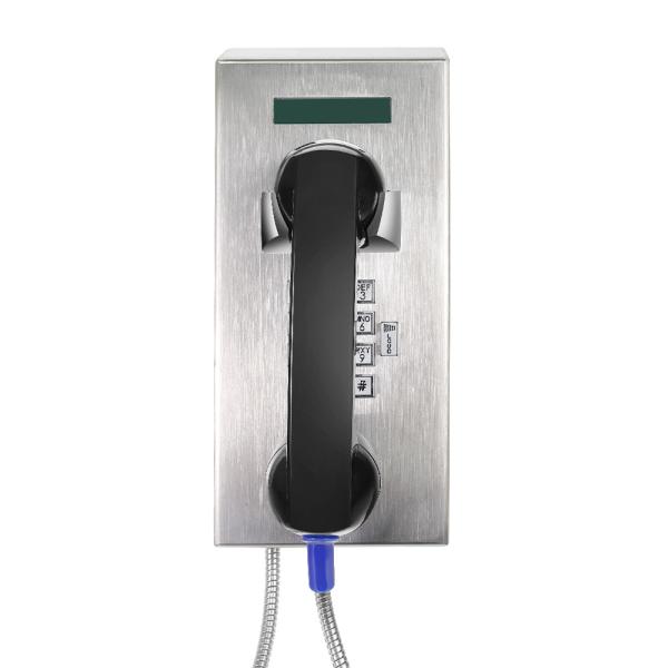 Buy cheap Bank Service Wall Mounted Telephones With Armored Cord And ABS Material Handset from wholesalers