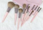 Vegan Synthetic Bristle Pink 11pcs Premium Makeup Brushes With Bag