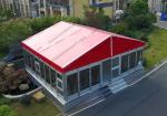 10*10M Red PVC Roof Cover with Glass Windows and Interior Decoration for Outdoor