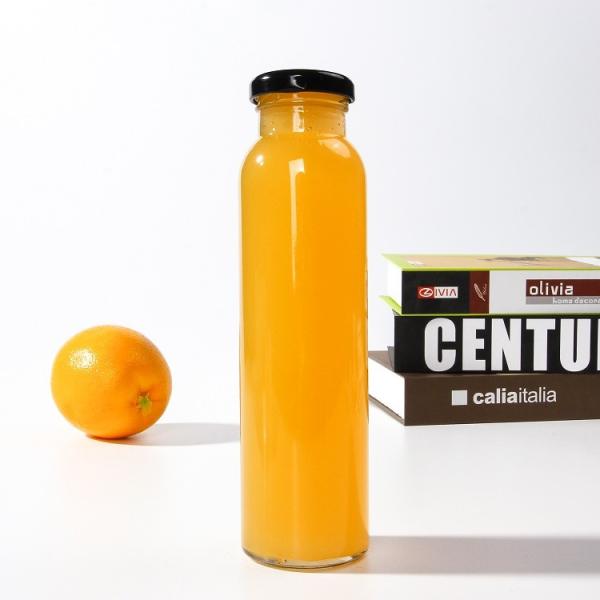 Buy cheap Round 12oz 350ml Orange Juice Glass Bottle With Metal Lid from wholesalers