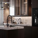 Smart Modern Style Customize Cabinet Melamine Kitchen Cabinet For Villa Project