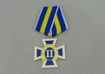 Gold Plating Custom Awards Medals Die Stamp , Ribbons Military Award Medal