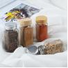Buy cheap Kitchen Household Storage Square 4oz Glass Spice Jar With Bamboo Lid from wholesalers