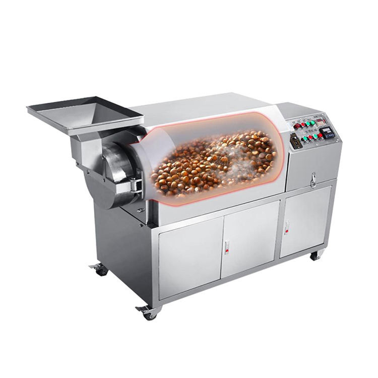 Automatic Commercial Grain Soybean Pistachio Roasting Machine 25-500kg/H