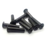 Hollow Iron Rivet Flat Head / Round Head Black Stainless Steel Rivets