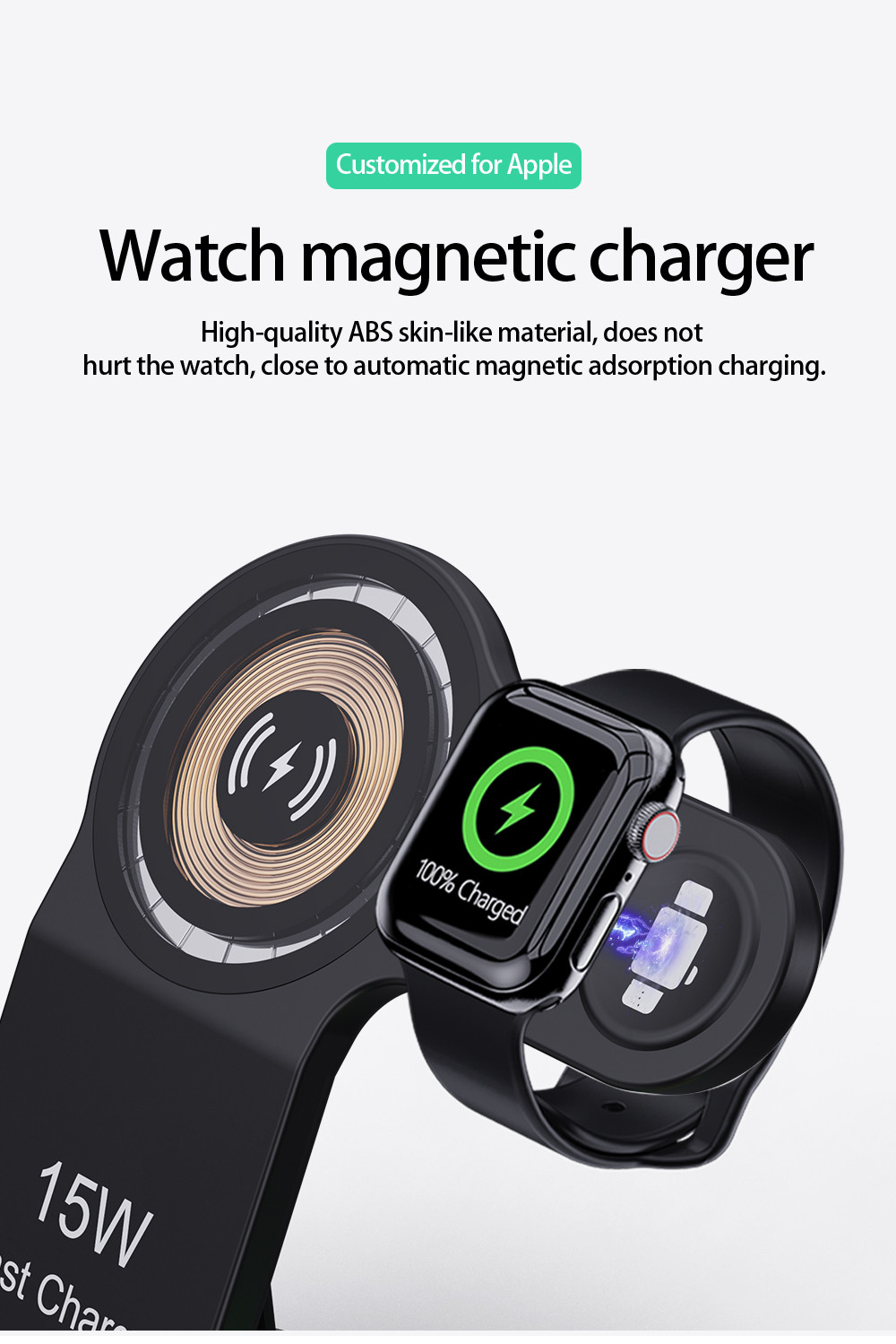 Multifunction 5V/1A Wireless Charger - 3 In 1 QI Wireless Charger