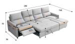 BN Modern Electric Sofa Bed Multifunctional Flip Back Sofa With Storage Cabinet