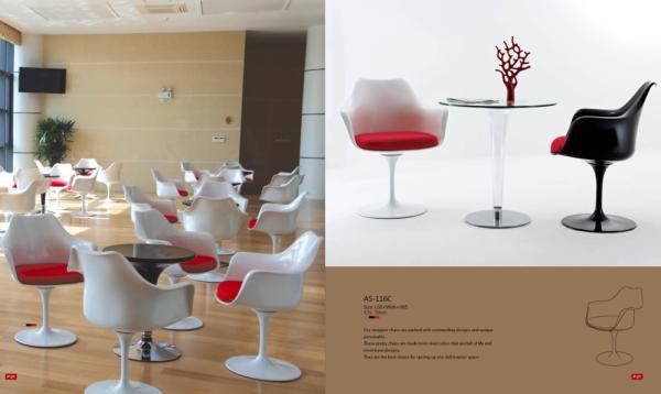 Buy cheap Modern plastic dinning leisure tulip arm chair from wholesalers