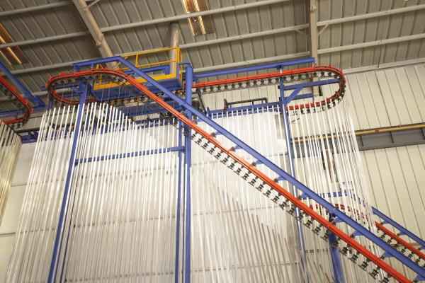 Buy cheap 220V Vertical Powder Coating Line With Automatic Gun System Customized from wholesalers