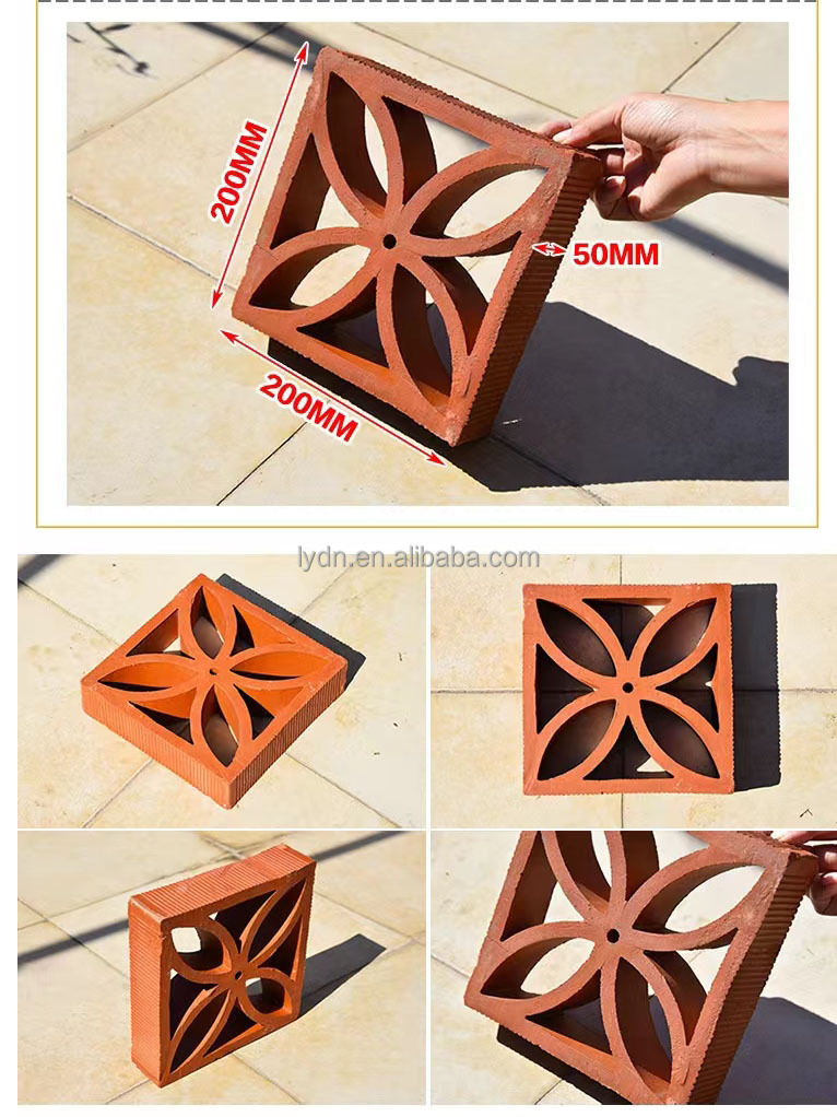 Classical Design Handmade Terracotta Garden Wall Blocks For Exterior Facades And Walls