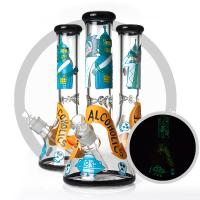 Buy cheap Rick And Morty Art Bong 7mm Glass Smoking Water Pipe With 14MM Bowl product