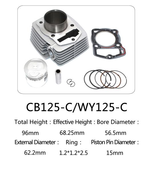 Buy cheap CB125-C--durable motorcycle cylinder kit for Honda series，aluminum cylinder from wholesalers