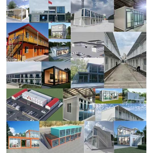 20ft 40ft Flat Pack Container Prefabricated House Frame Single Double Doors