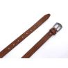 Buy cheap Casual 7/8” Womens Genuine Leather Belt With Anti - Silver Carved Buckle from wholesalers