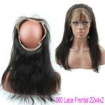 Buy cheap Brazilian Virgin Straight Hair Lace Closure Natural Hair 360 Lace Band With Baby from wholesalers