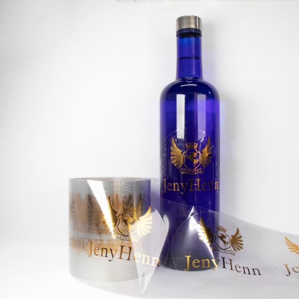 Buy cheap Waterproof Wine Sticker Labels Transparent Gold Foil Personalized Round Stickers from wholesalers