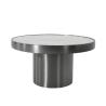 Buy cheap Round White Marble And Metal Accent Table Stainless Steel Base from wholesalers