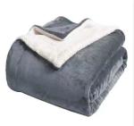 Luxury And Comfort With Our Modern Gray Flannel Sherpa Blanket All-Season