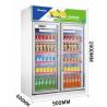 Buy cheap 1000L Commercial Beer Coolers , Stainless Steel Upright Double Door Display Freezer from wholesalers