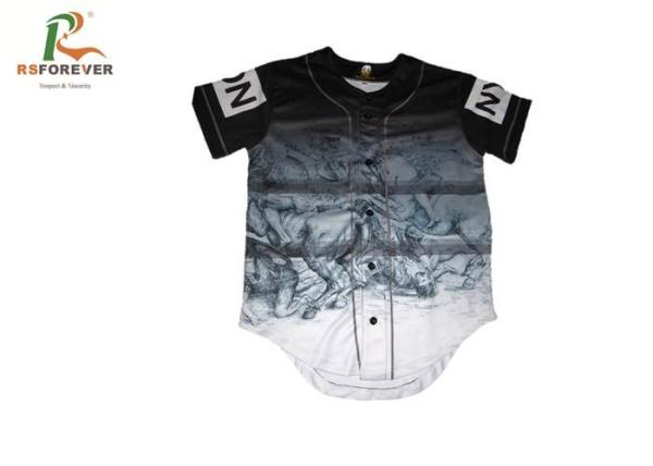 Buy cheap Blank Custom Team Sportswear Gradient T Shirt Uniforms For Baseball Team from wholesalers