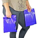Pink / Purple Retail Gift Bags Tear Resistant No Gusset With Die Cut Handles