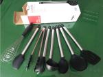 8 Pieces Heat Resistant Silicone Kitchen Utensils Set With Stainless Steel