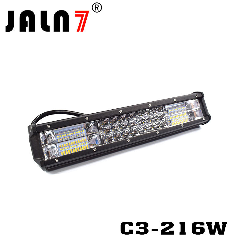 LED Light Bar JALN7 216W 3Rows Combo Beam LED Driving Lamp Super Bright Off Road Lights LED Work Light Boat Jeep