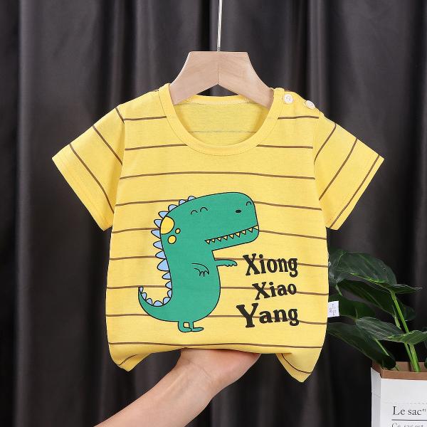 Buy cheap Short Sleeved Children's Sports Shirts Pure Cotton Girls' Summer Clothes Boys' Top from wholesalers