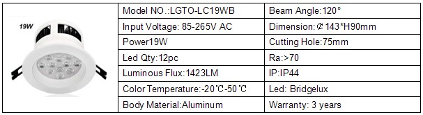 Led Ceiling Light RGB color with IR controller led downlight interior decoration