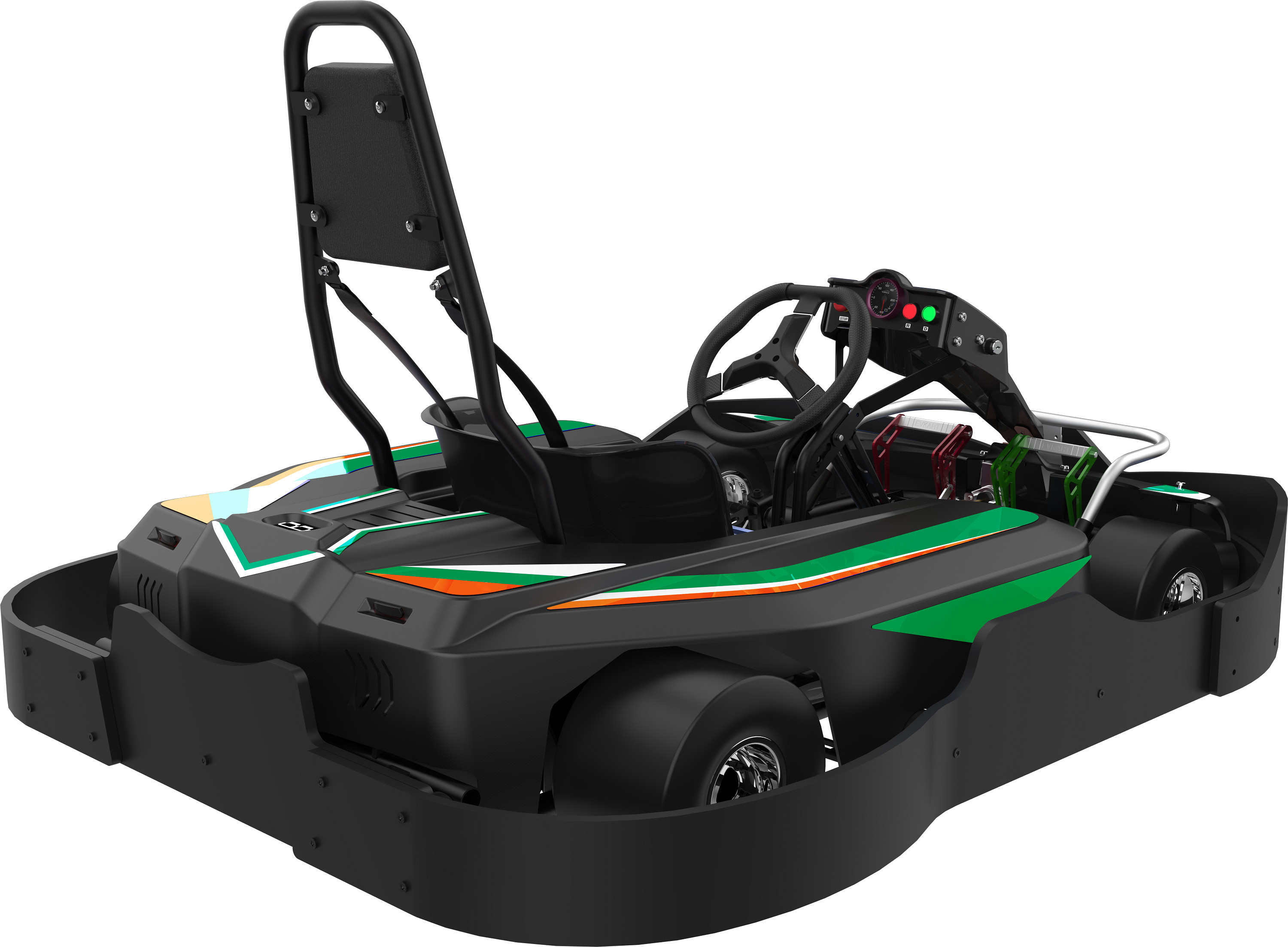 HDPE Body Electric Racing Go Kart For Children / Adult